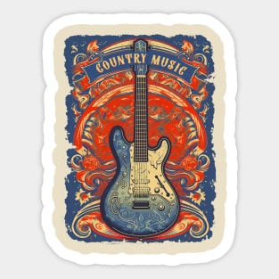 Vintage Country Music Sticker